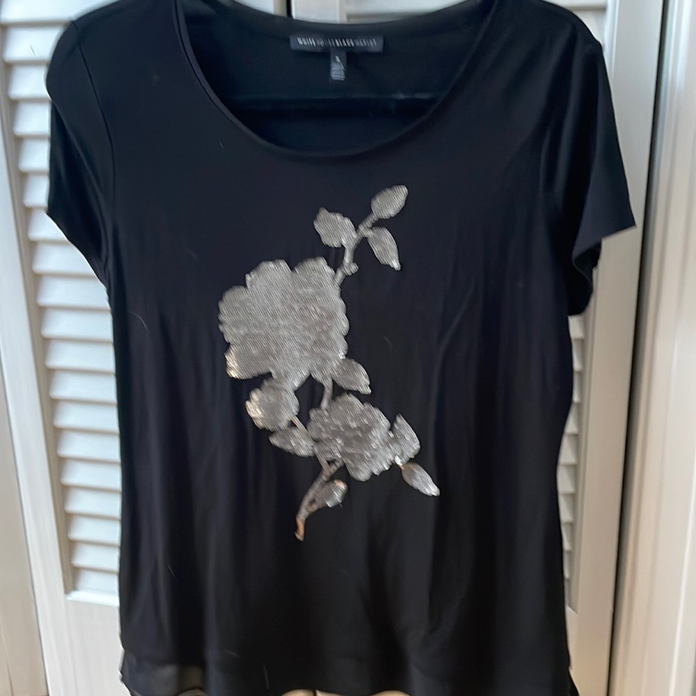 WHBM t shirt with gold design